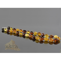 Luxury massive amber olive bead necklace